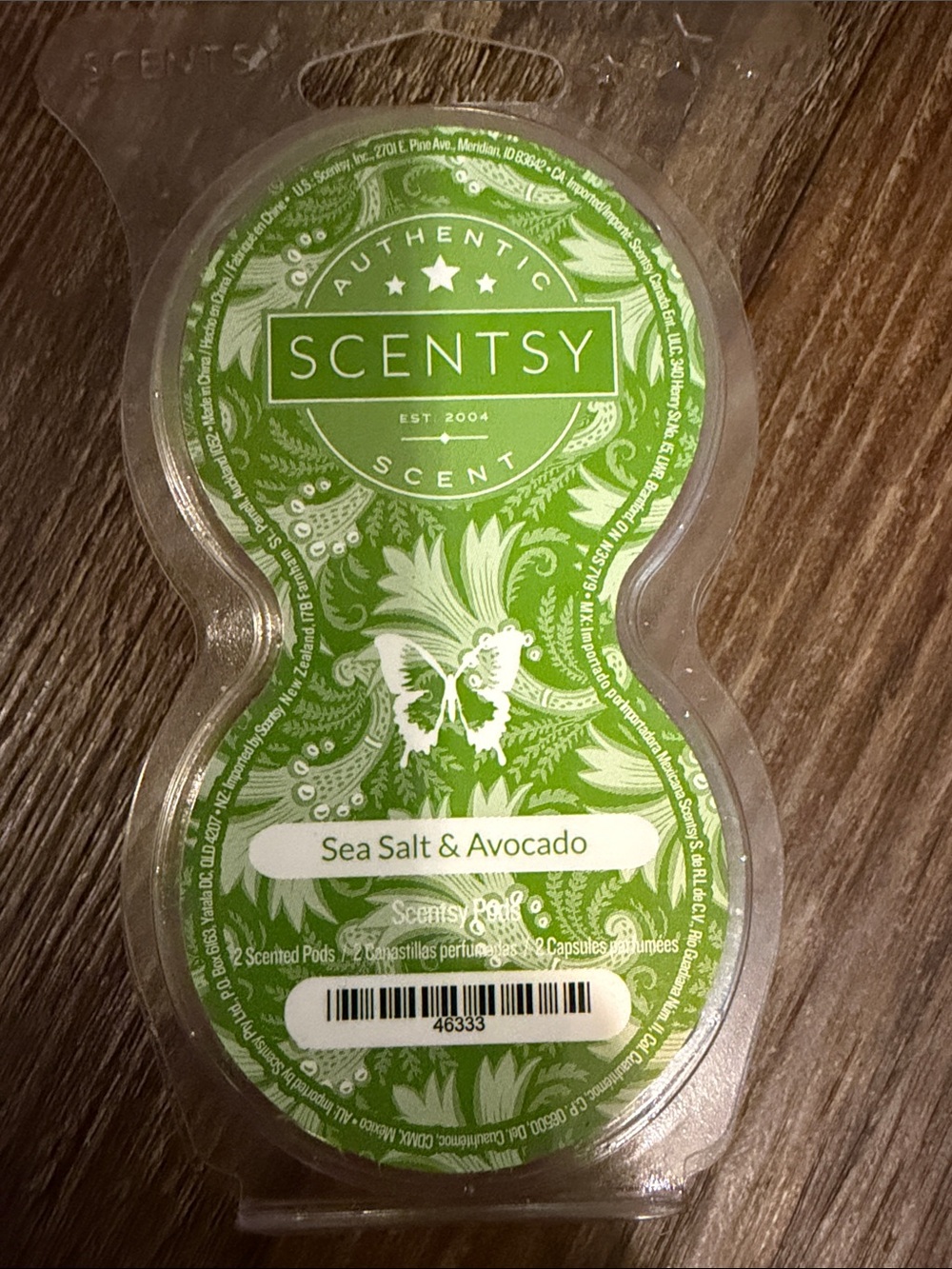 Scentsy Sea Salt & Avocado Scented Wax Pods - Green